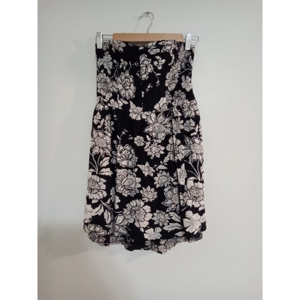Women's Hollister Floral Dress Size L Black and White